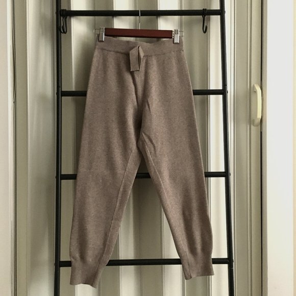 Zara Taupe Footless Knit Leggings - Picture 1 of 10